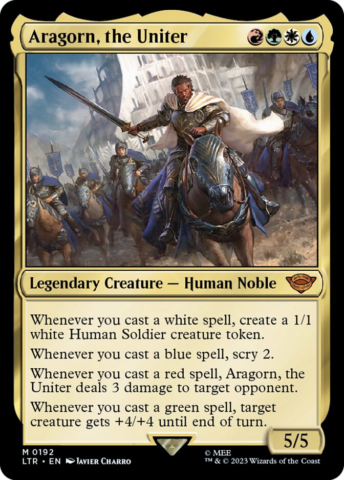 Aragorn, the Uniter 192 (Universes Beyond: The Lord of the Rings: Tales of Middle-earth)  - Foil | Good Games Adelaide SA
