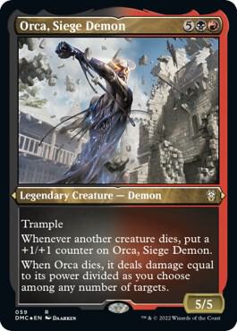Orca Siege Demon Foil Etched 59 (Commander: Dominaria United)  - Foil | Good Games Adelaide SA