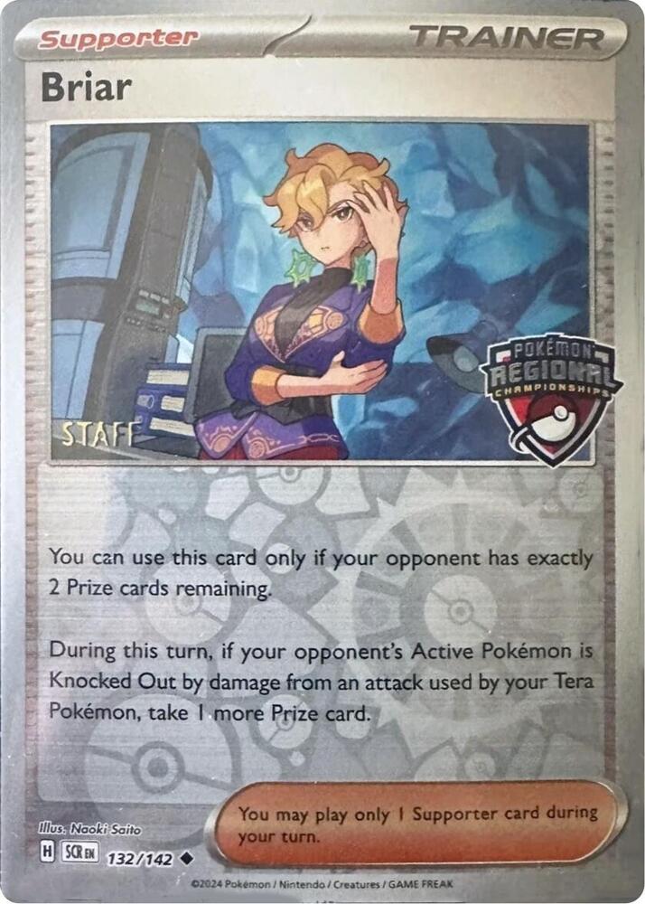Briar 132 142 Regional Championship Staff 132/142 (League & Championship Cards)  - Reverse Holofoil | Good Games Adelaide SA