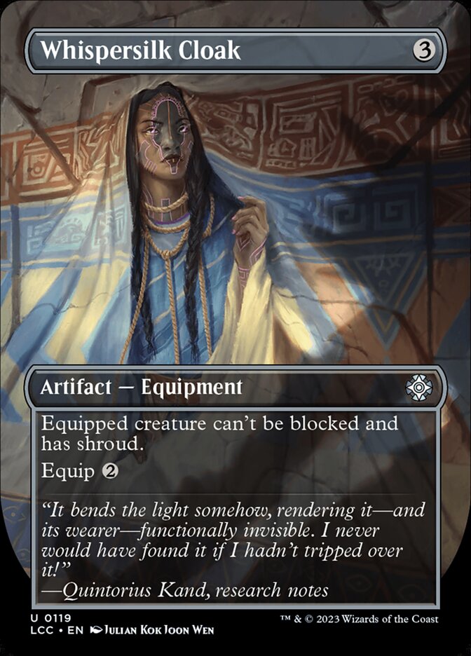 Whispersilk Cloak 119 (Commander: The Lost Caverns of Ixalan)  | Good Games Adelaide SA