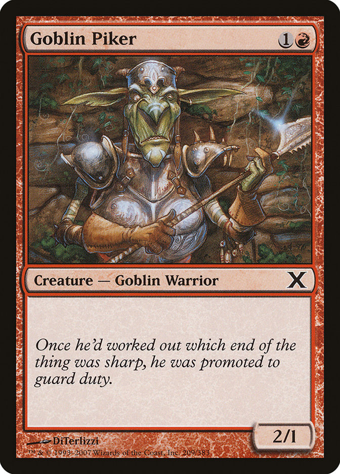 Goblin Piker 209 (10th Edition)  - Foil | Good Games Adelaide SA