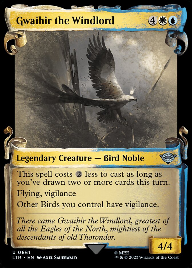 Gwaihir the Windlord 661 (Universes Beyond: The Lord of the Rings: Tales of Middle-earth)  - Showcase Scroll Foil | Good Games Adelaide SA