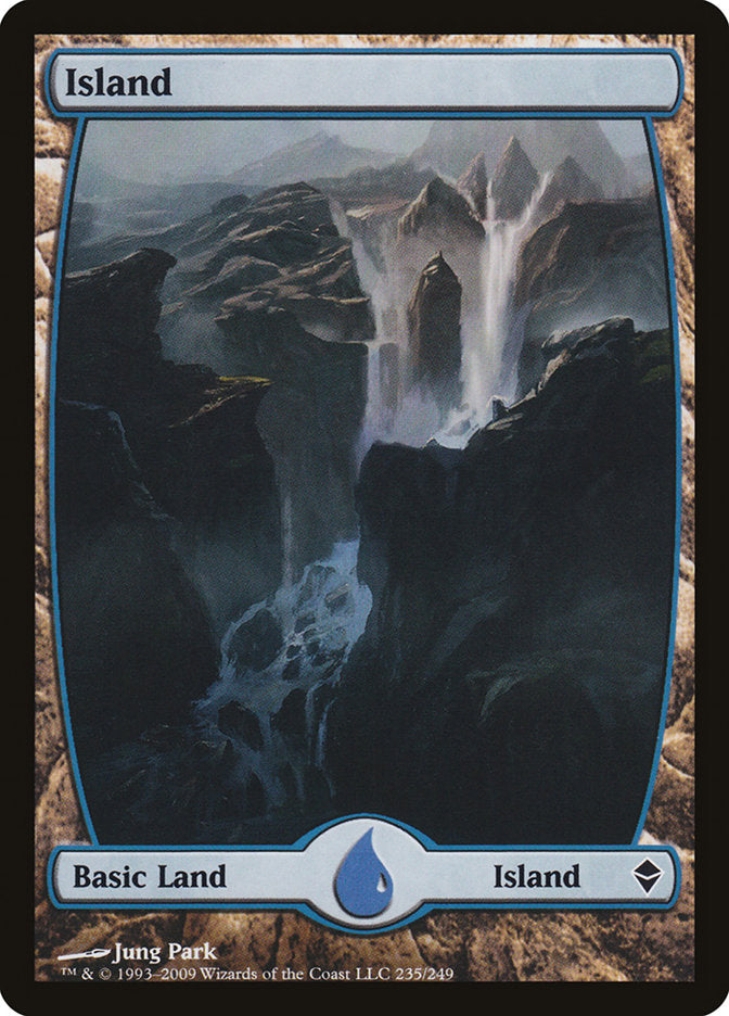 Island 235 (Zendikar)  - Full Art Foil | Good Games Adelaide SA