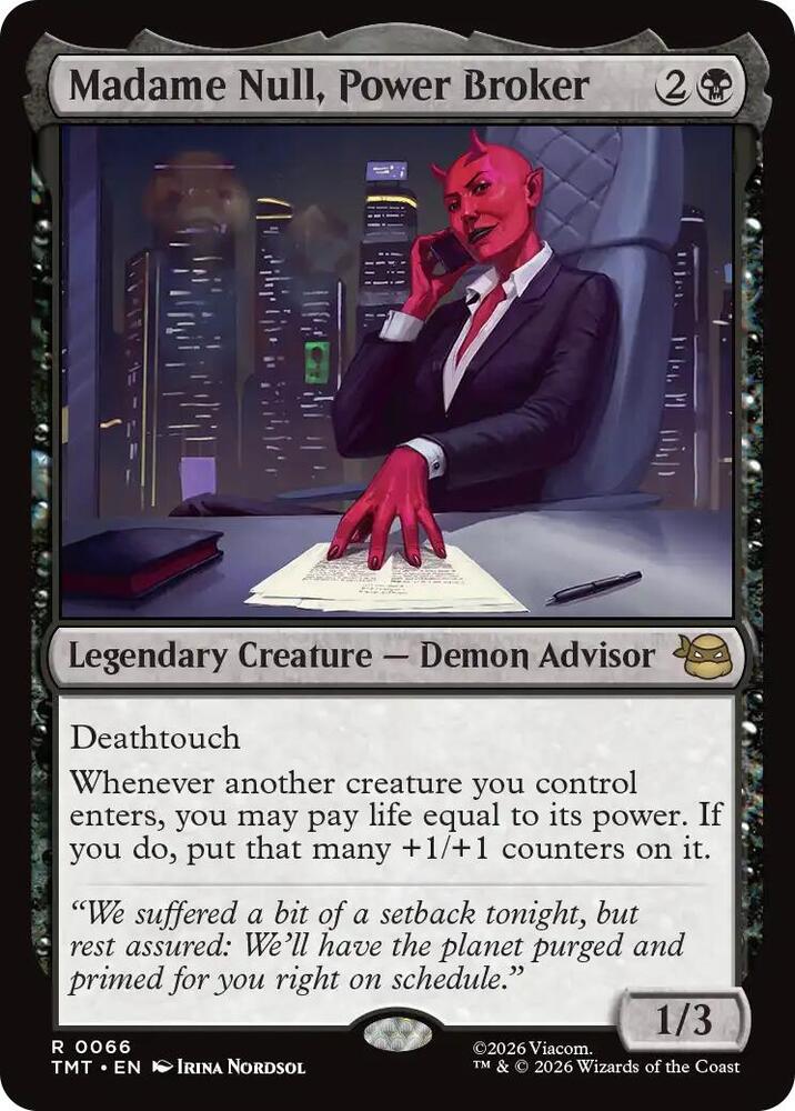 Madame Null, Power Broker 66/260 (Teenage Mutant Ninja Turtles)  - Foil | Good Games Adelaide SA
