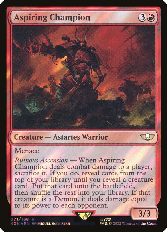 Aspiring Champion 71 (Universes Beyond: Warhammer 40,000)  - Foil | Good Games Adelaide SA
