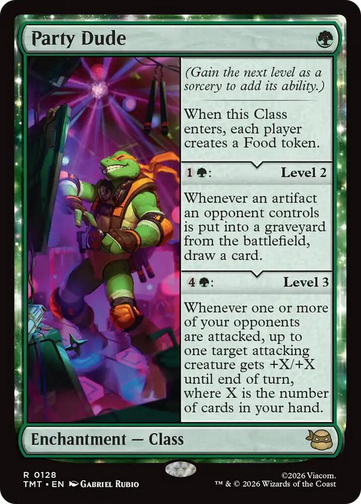 Party Dude 128/260 (Teenage Mutant Ninja Turtles)  - Foil | Good Games Adelaide SA