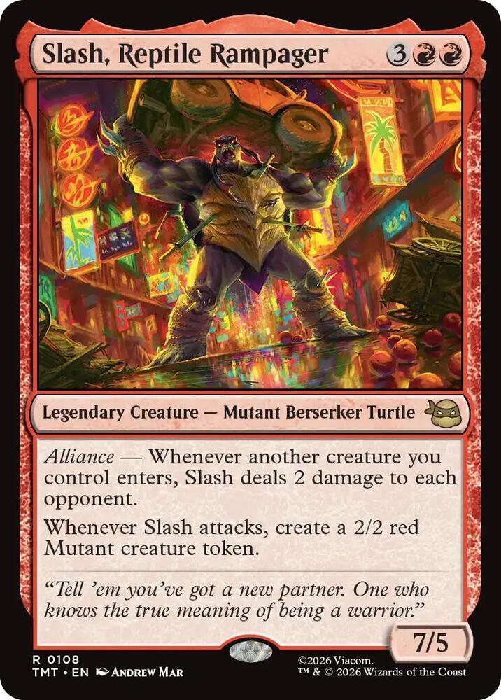 Slash, Reptile Rampager 108/260 (Teenage Mutant Ninja Turtles)  - Foil | Good Games Adelaide SA