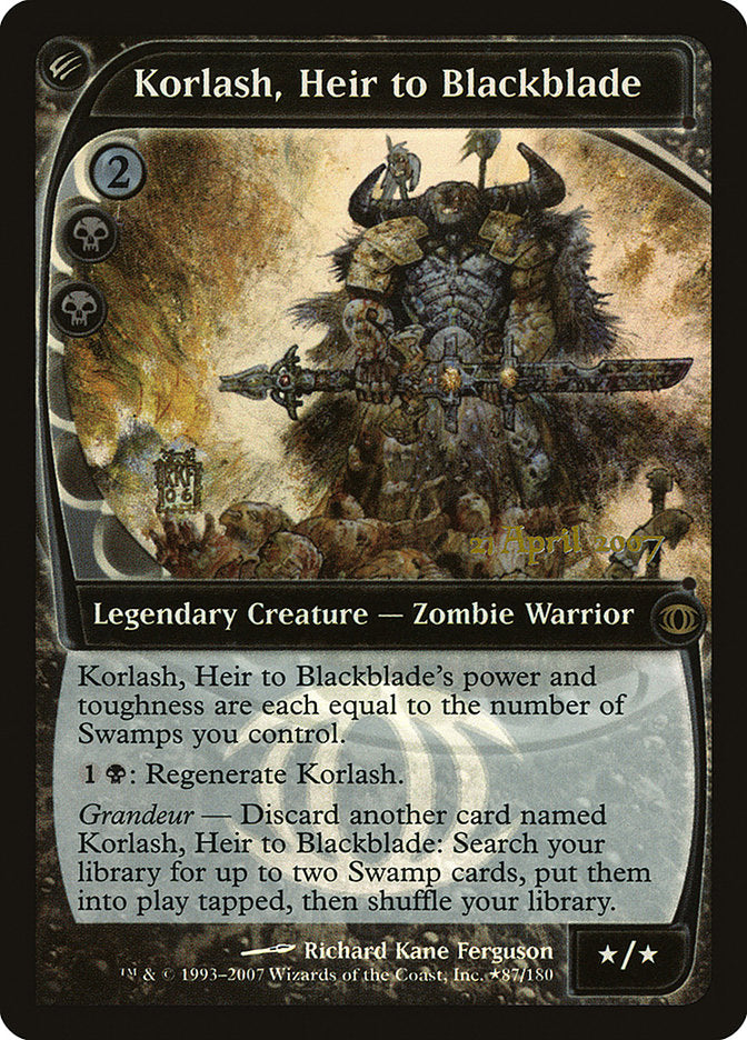 Korlash, Heir to Blackblade 87 (Prerelease Cards)  - Foil | Good Games Adelaide SA