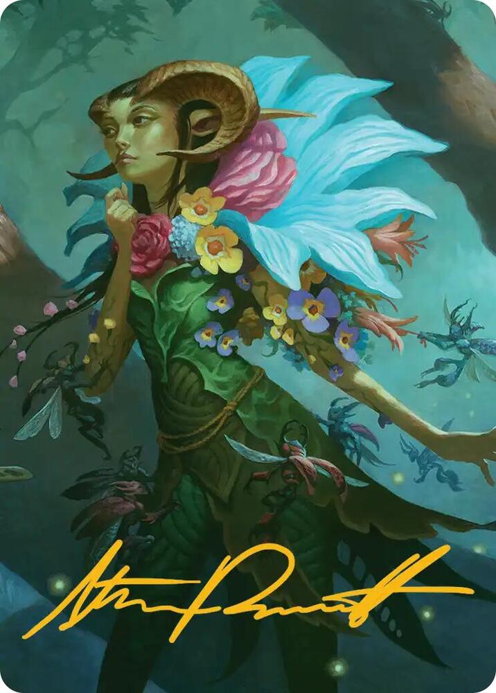 Maralen Fae Ascendant Art Card Gold Stamped Signature 24 (Art Series: Lorwyn Eclipsed)  | Good Games Adelaide SA