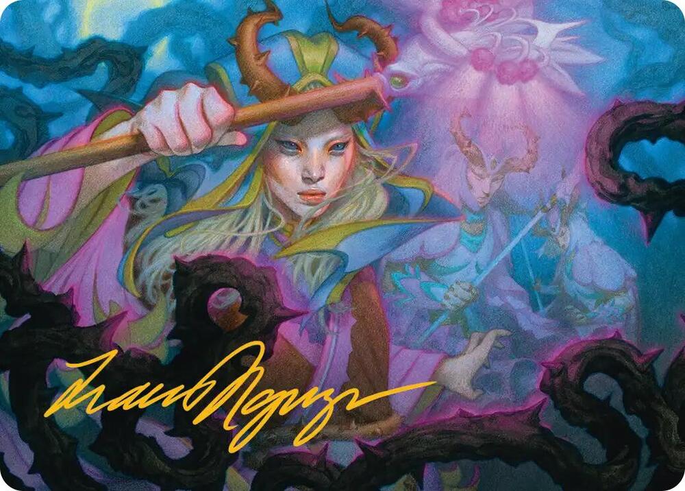 Stoic Grove Guide Art Card Gold Stamped Signature 25 (Art Series: Lorwyn Eclipsed)  | Good Games Adelaide SA