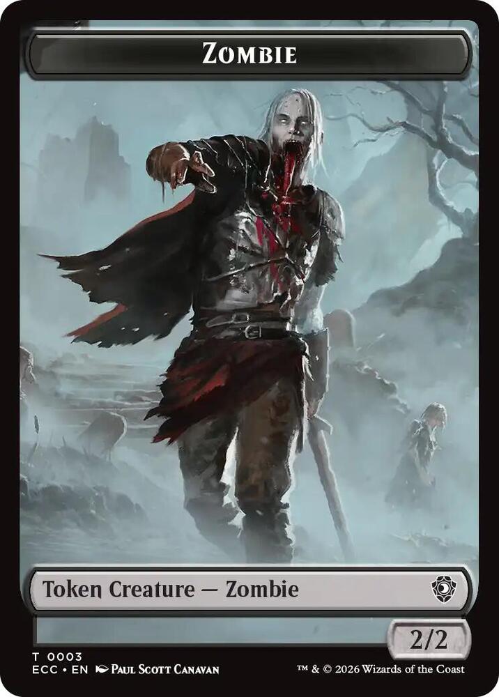 Zombie Snake Double Sided Token 3 // 8 (Commander: Lorwyn Eclipsed)  | Good Games Adelaide SA