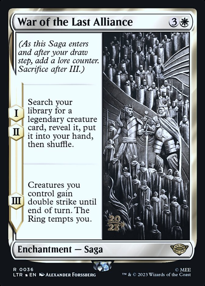 War of the Last Alliance 36 (Prerelease Cards)  - Foil | Good Games Adelaide SA