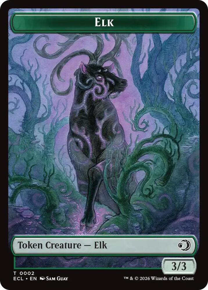 Elk Mutavault Double Sided Token 2 // 11 (Lorwyn Eclipsed)  - Foil | Good Games Adelaide SA