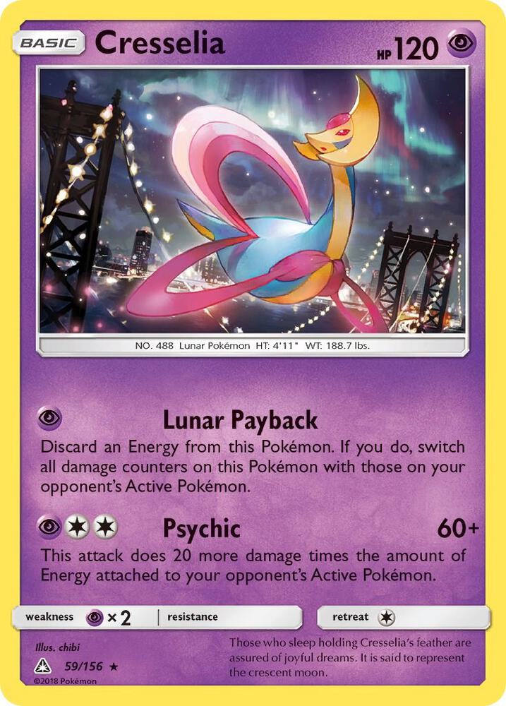 Cresselia 59/156 (SM - Ultra Prism)  - Holofoil | Good Games Adelaide SA