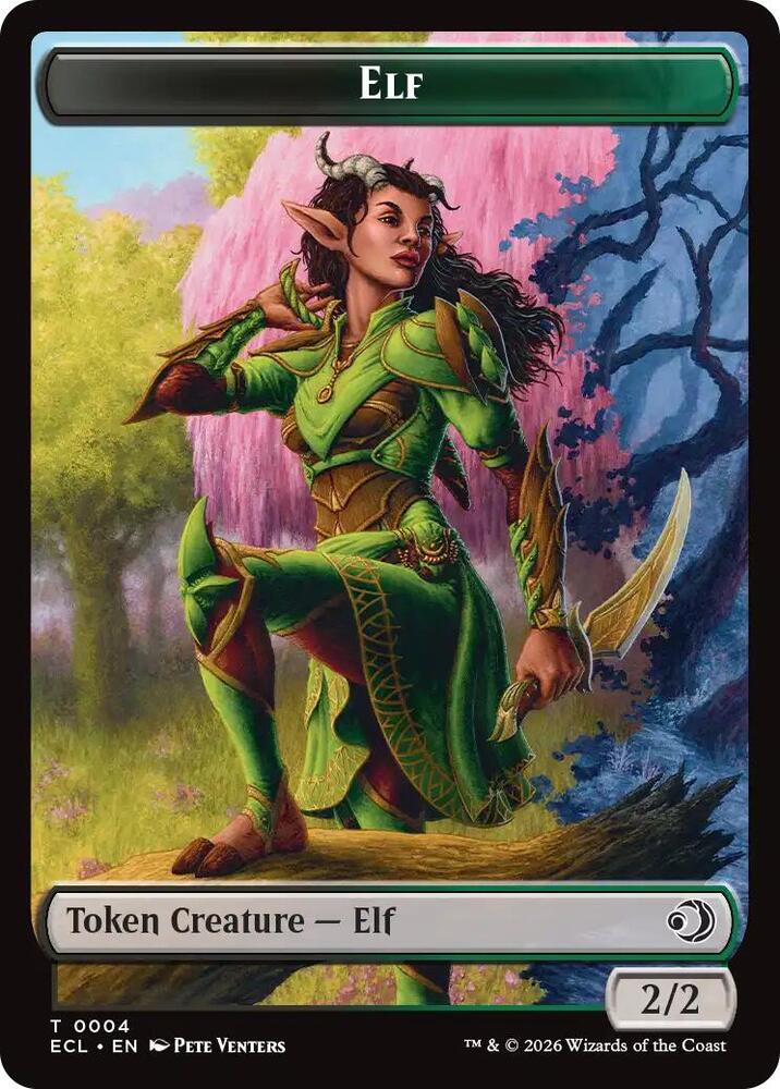 Elf Kithkin 0007 Double Sided Token 4 // 7 (Lorwyn Eclipsed)  | Good Games Adelaide SA