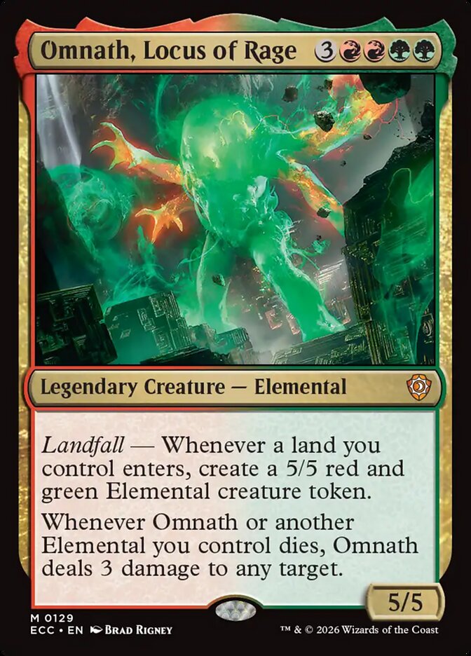 Omnath, Locus of Rage 129 (Commander: Lorwyn Eclipsed)  | Good Games Adelaide SA