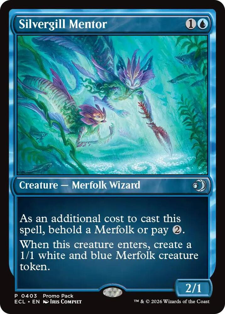 Silvergill Mentor 403 (Promo Pack: Lorwyn Eclipsed)  - Foil | Good Games Adelaide SA