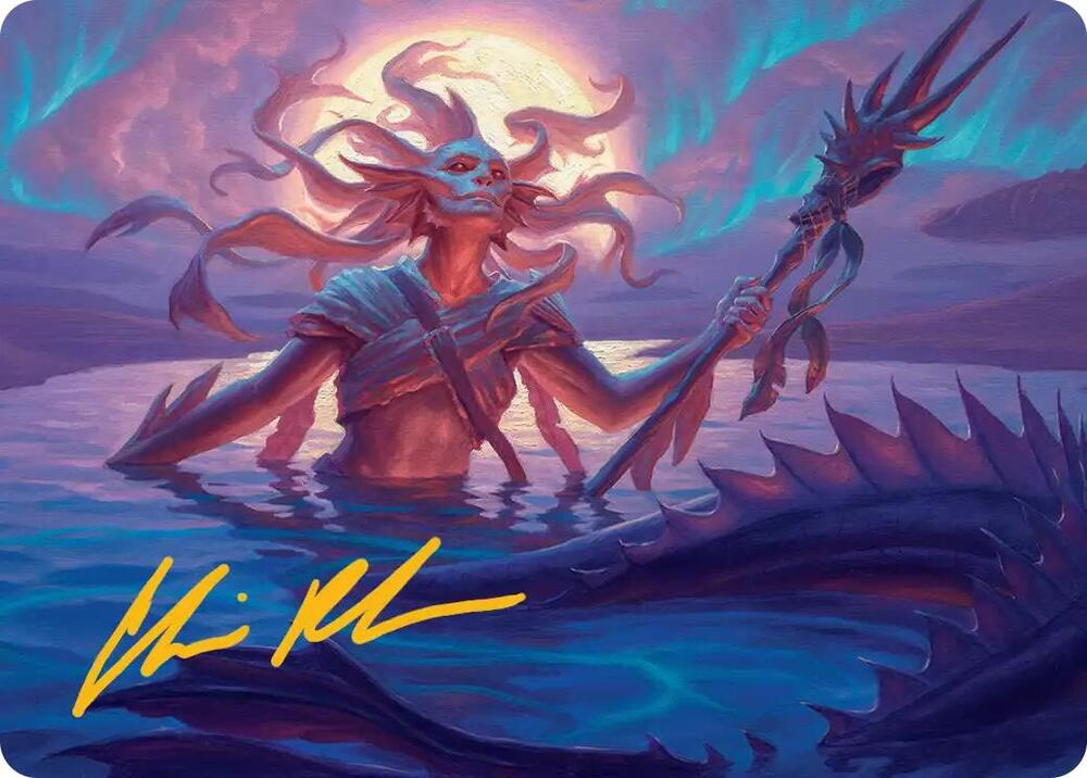 Eclipsed Merrow Art Card Gold Stamped Signature 22 (Art Series: Lorwyn Eclipsed)  | Good Games Adelaide SA