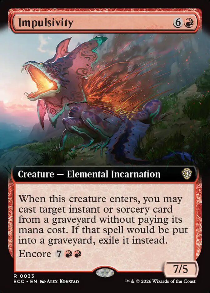 Impulsivity 33/176 (Commander: Lorwyn Eclipsed)  - Extended Art | Good Games Adelaide SA