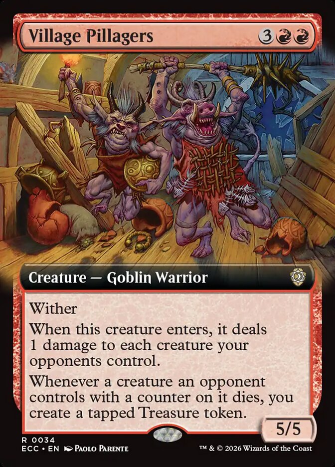 Village Pillagers Extended Art 34 (Commander: Lorwyn Eclipsed)  | Good Games Adelaide SA