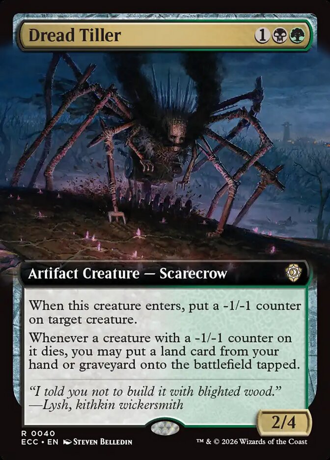 Dread Tiller Extended Art 40 (Commander: Lorwyn Eclipsed)  | Good Games Adelaide SA