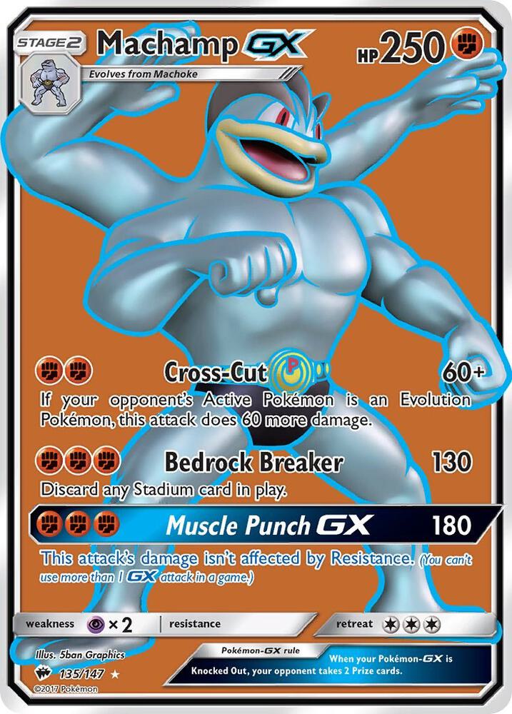 Machamp GX Full Art 135/147 (SM - Burning Shadows)  - Holofoil | Good Games Adelaide SA