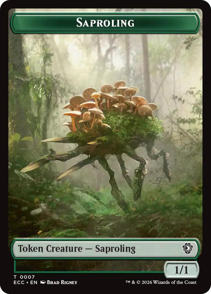 Saproling The Monarch Double Sided Token 7 // 12 (Commander: Lorwyn Eclipsed)  | Good Games Adelaide SA