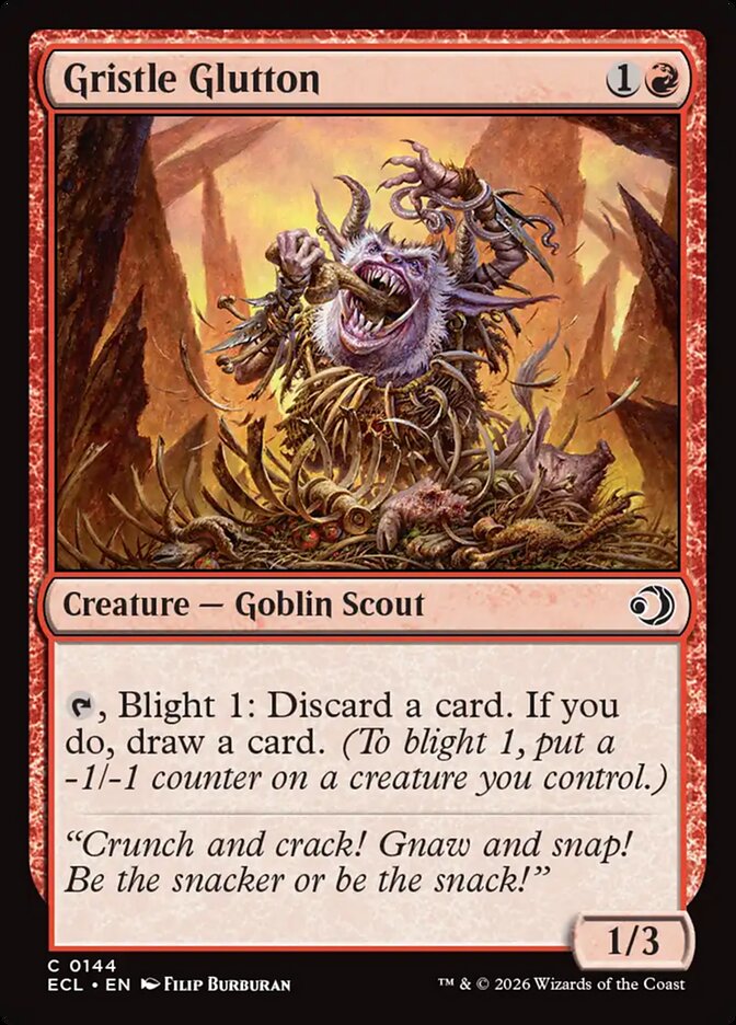 Gristle Glutton 144 (Lorwyn Eclipsed)  - Foil | Good Games Adelaide SA