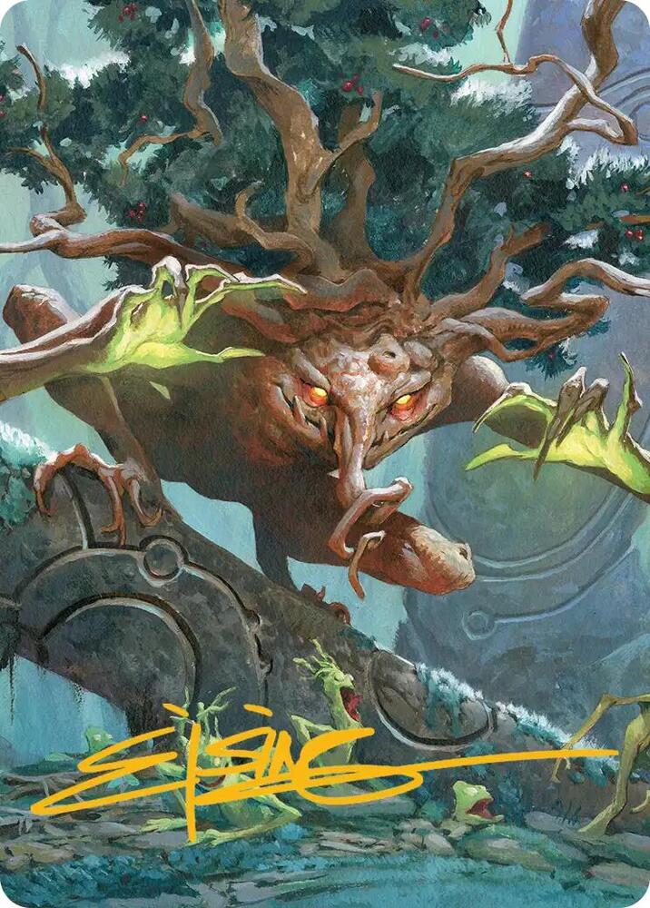 Ferrafor Young Yew Art Card Gold Stamped Signature 47 (Art Series: Lorwyn Eclipsed)  | Good Games Adelaide SA