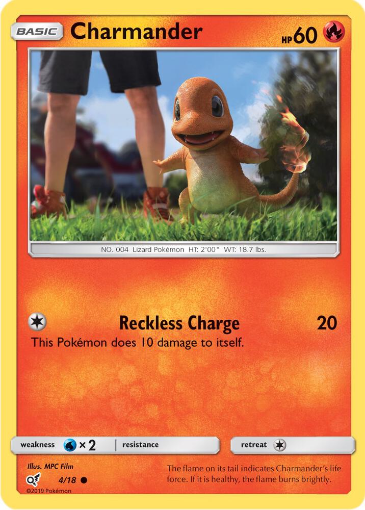 Charmander Holo Common 4/18 (Detective Pikachu)  - Holofoil | Good Games Adelaide SA
