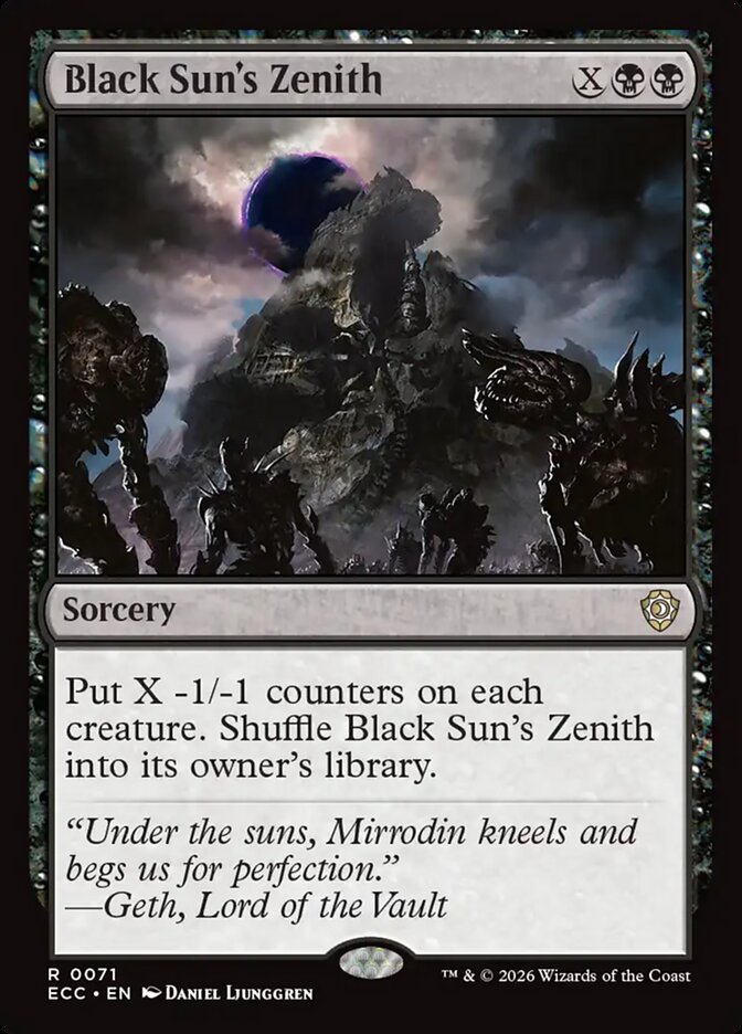 Black Sun's Zenith 71 (Commander: Lorwyn Eclipsed)  | Good Games Adelaide SA