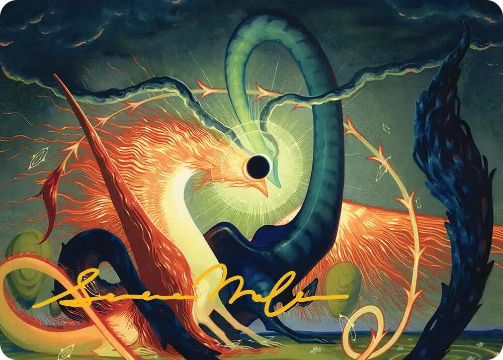 Celestial Reunion Art Card 42 54 Gold Stamped Signature 42 (Art Series: Lorwyn Eclipsed)  | Good Games Adelaide SA