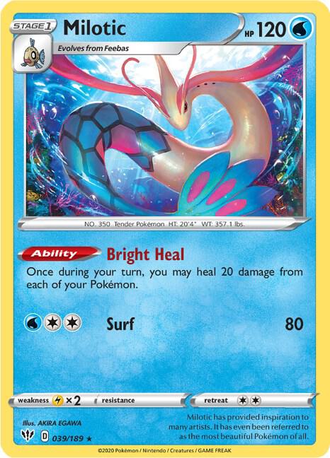 Milotic 039/189 (SWSH03: Darkness Ablaze)  - Holofoil | Good Games Adelaide SA