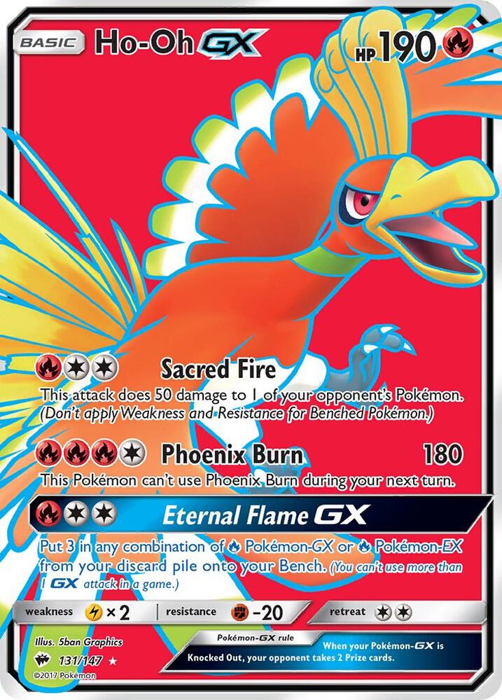 Ho Oh GX Full Art 131/147 (SM - Burning Shadows)  - Holofoil | Good Games Adelaide SA