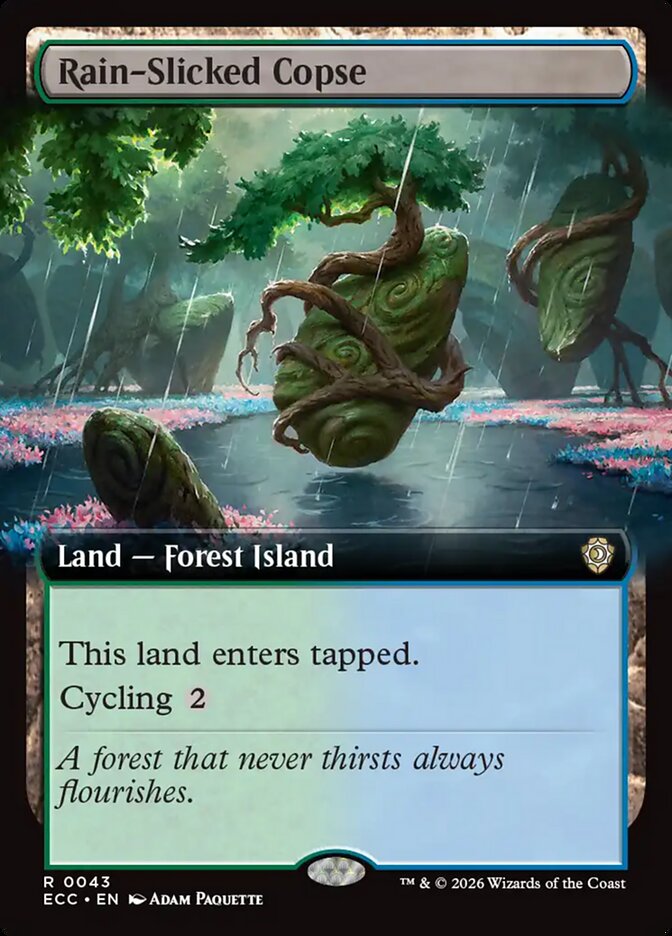 Rain-Slicked Copse  43/176 (Commander: Lorwyn Eclipsed)  - Extended Art | Good Games Adelaide SA