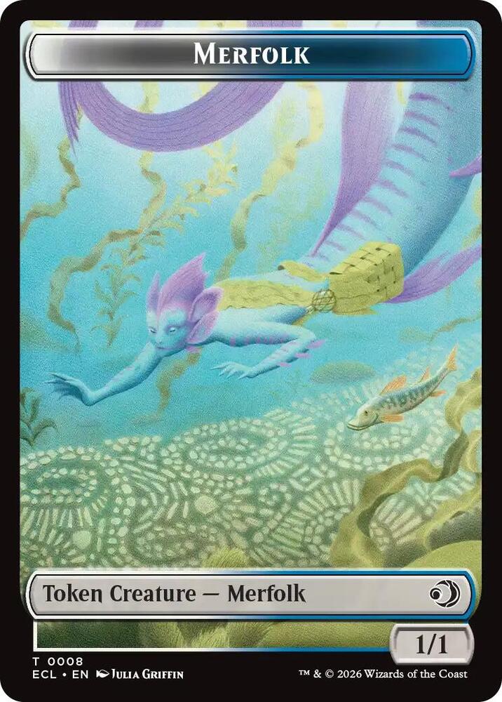 Merfolk Worm Double Sided Token 8 // 9 (Lorwyn Eclipsed)  - Foil | Good Games Adelaide SA