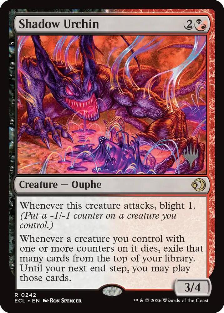 Shadow Urchin 242 (Promo Pack: Lorwyn Eclipsed)  - Foil | Good Games Adelaide SA