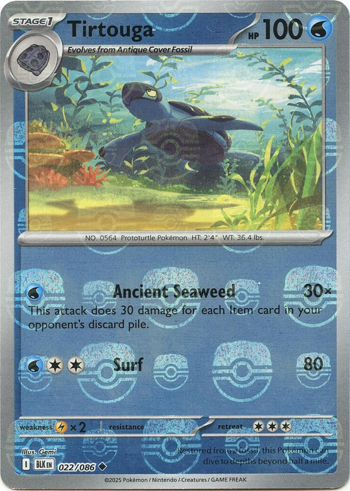 Tirtouga Master Ball Pattern 022/086 (SV: Black Bolt)  - Holofoil | Good Games Adelaide SA