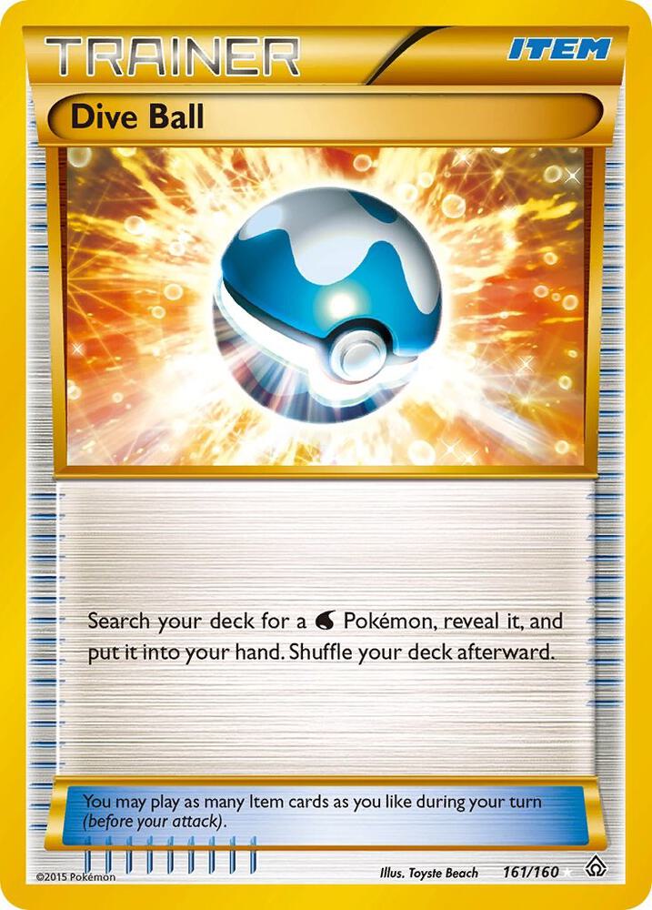 Dive Ball Secret Rare 161/160 (XY - Primal Clash)  - Holofoil | Good Games Adelaide SA
