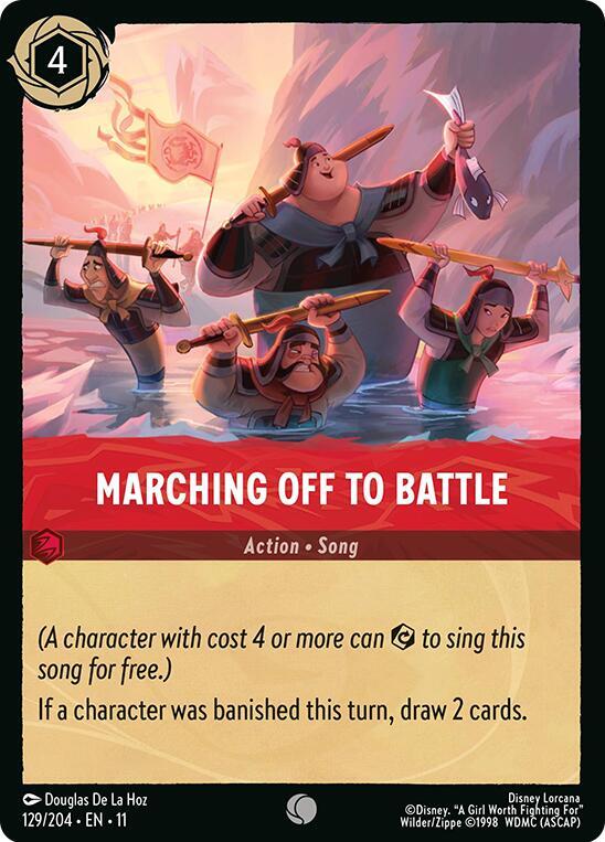 Marching Off to Battle 129/204 (Winterspell)  - Cold Foil | Good Games Adelaide SA