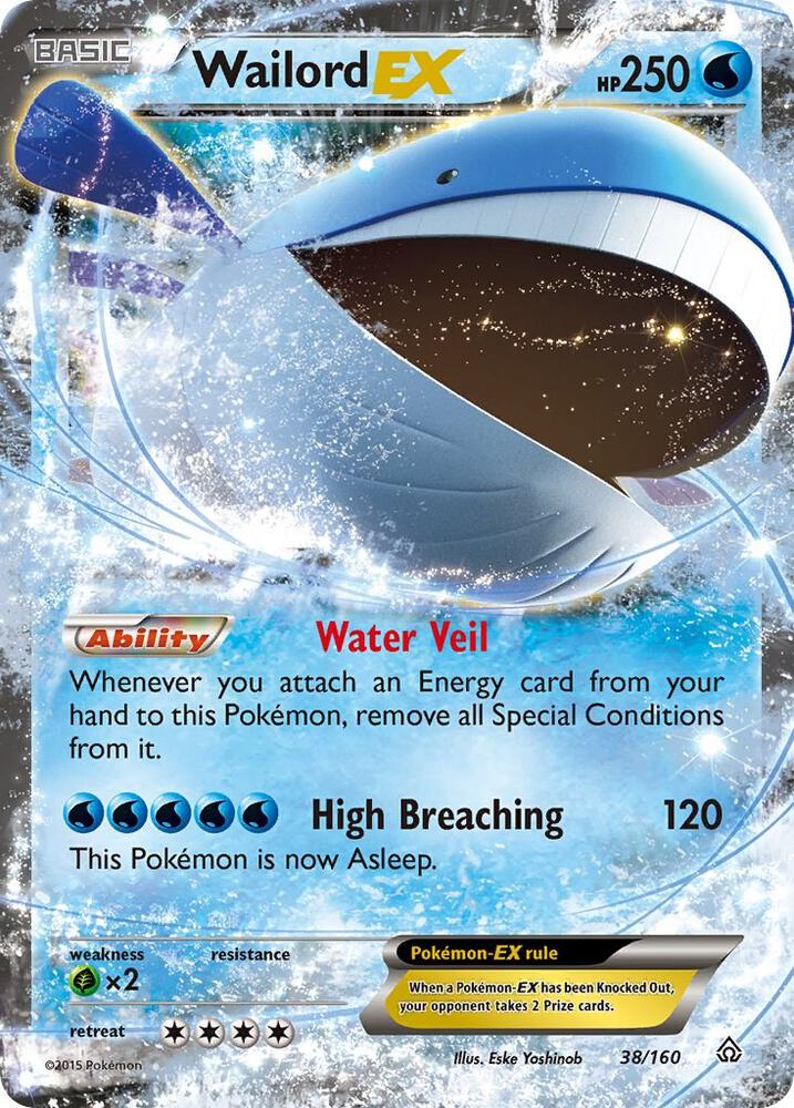 Wailord EX 38/160 (XY - Primal Clash)  - Holofoil | Good Games Adelaide SA