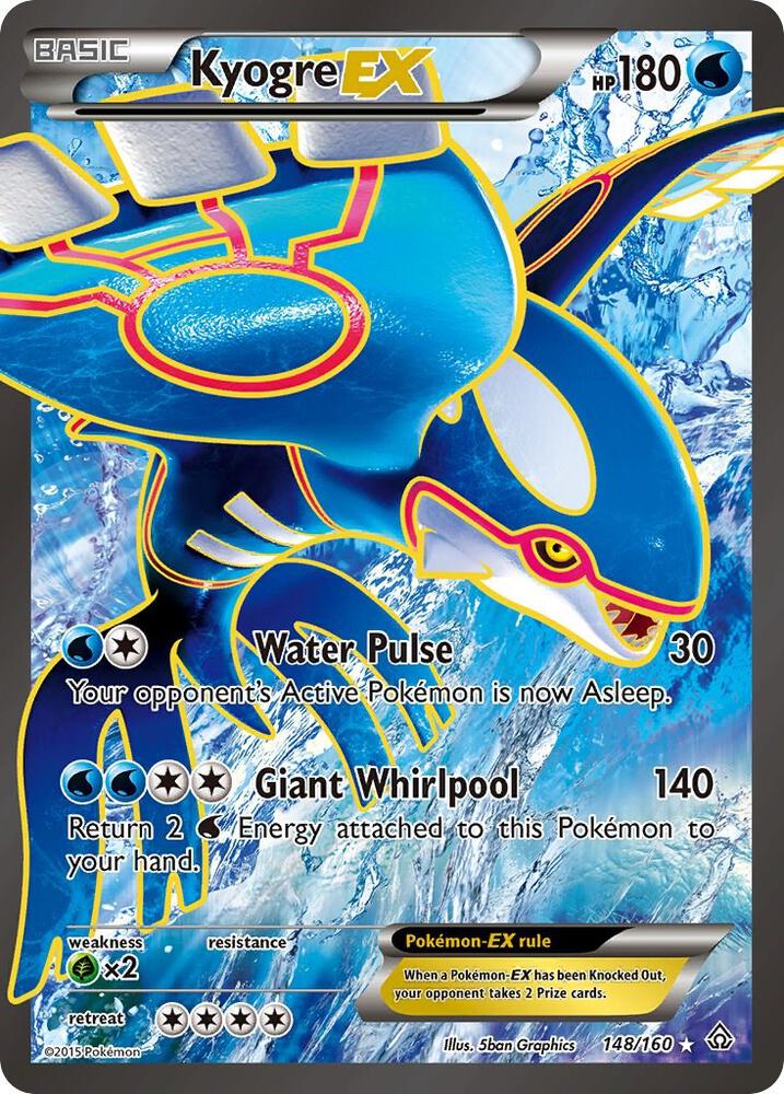 Kyogre EX Full Art 148/160 (XY - Primal Clash)  - Holofoil | Good Games Adelaide SA