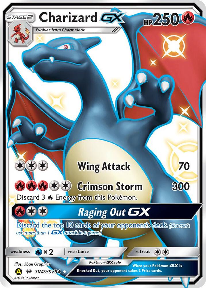 Charizard GX SV49/SV94 (Hidden Fates: Shiny Vault)  - Holofoil | Good Games Adelaide SA