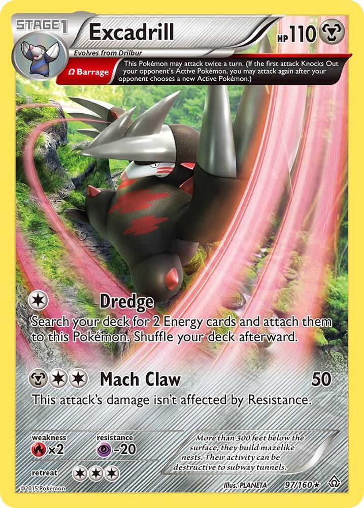 Excadrill Omega 97/160 (XY - Primal Clash)  - Reverse Holofoil | Good Games Adelaide SA