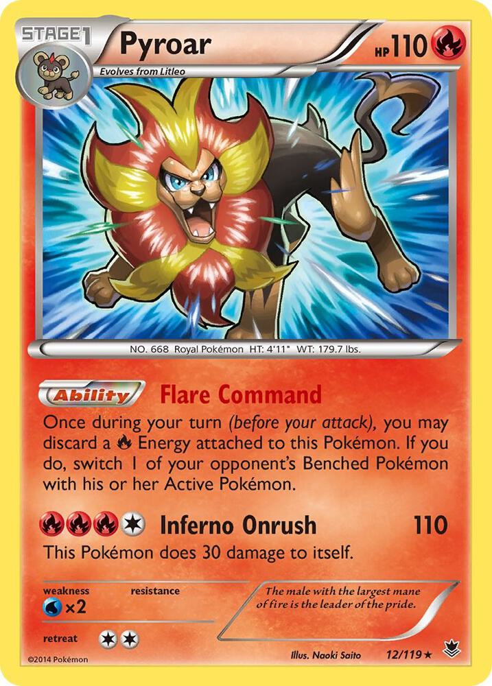 Pyroar 12/119 (XY - Phantom Forces)  - Holofoil | Good Games Adelaide SA