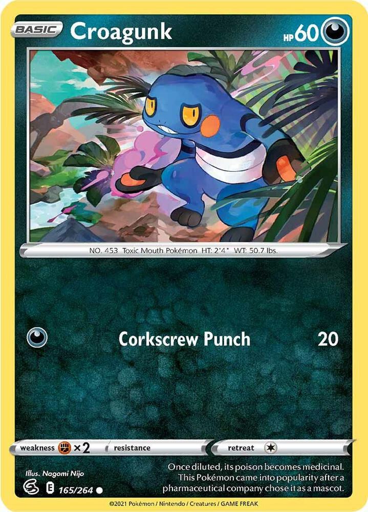 Croagunk 165/264 (SWSH08: Fusion Strike)  | Good Games Adelaide SA