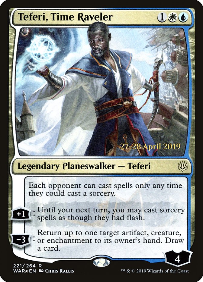 Teferi, Time Raveler 221 (Prerelease Cards)  - Foil | Good Games Adelaide SA