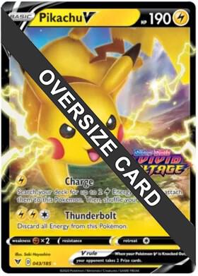 Pikachu V 043 185 Vivid Voltage Stamped 043/185 (Jumbo Cards)  - Holofoil | Good Games Adelaide SA
