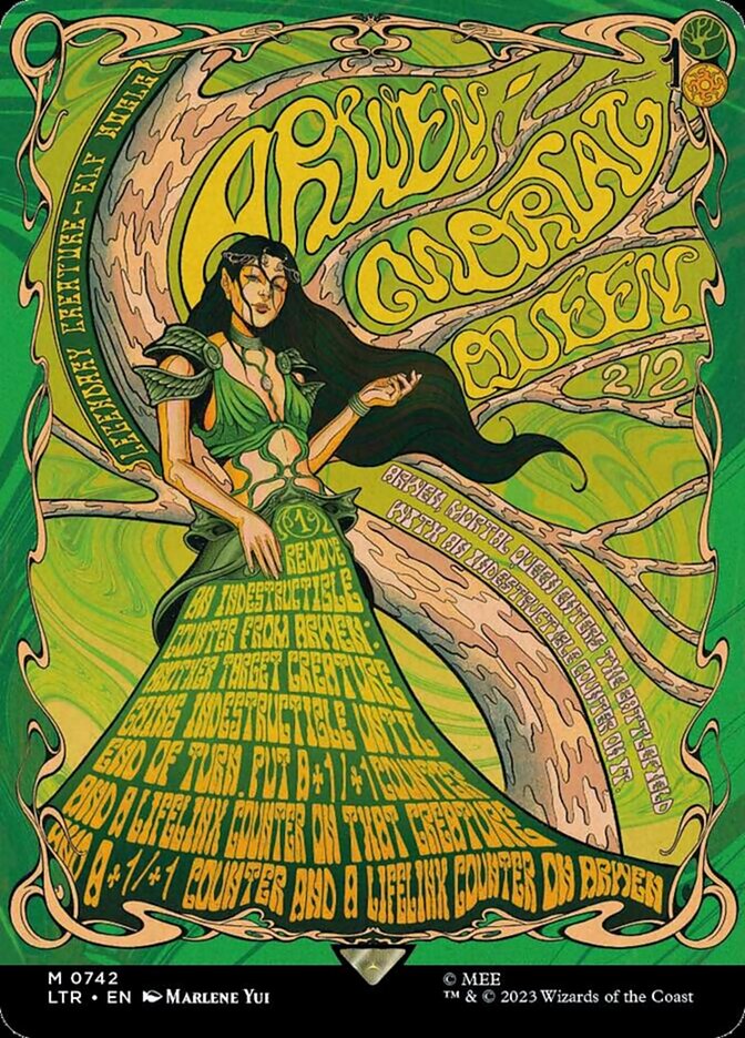 Arwen, Mortal Queen 742 (Universes Beyond: The Lord of the Rings: Tales of Middle-earth)  - Borderless Poster | Good Games Adelaide SA