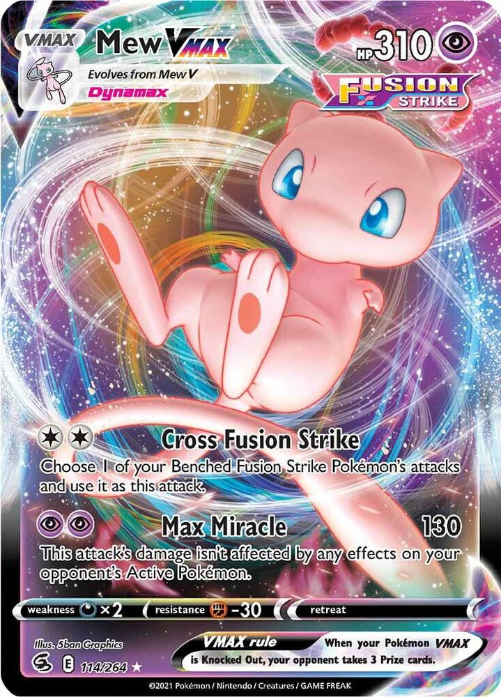 Mew VMAX 114/264 (SWSH08: Fusion Strike)  - Holofoil | Good Games Adelaide SA